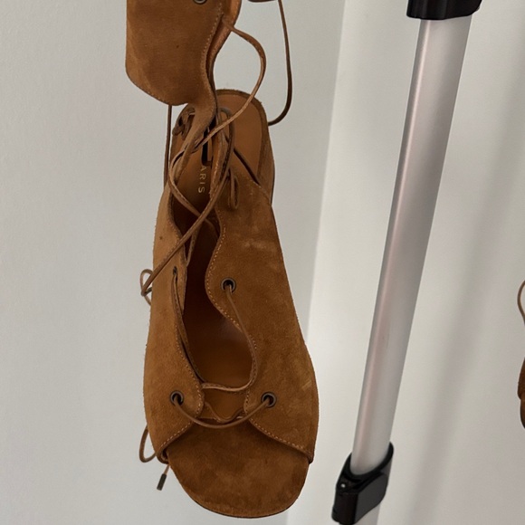 Yves Saint Laurent Tan Lace-Up Over the Knee Boots - Picture 2 of 14